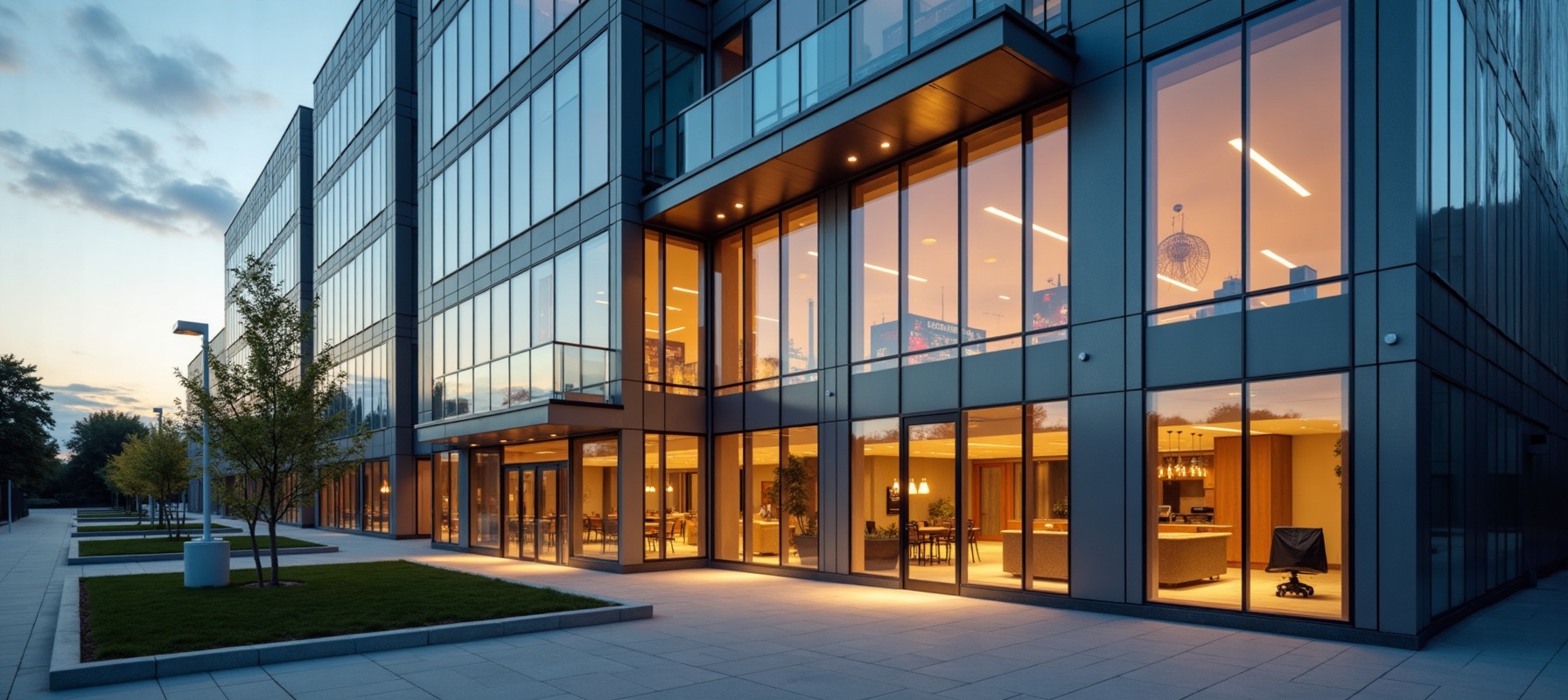 Modern corporate office building